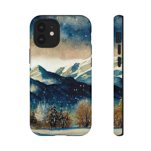 Snowy Colorado Rocky Mountains - Impact Resistant Phone Case iPhone 12 Mini Matte